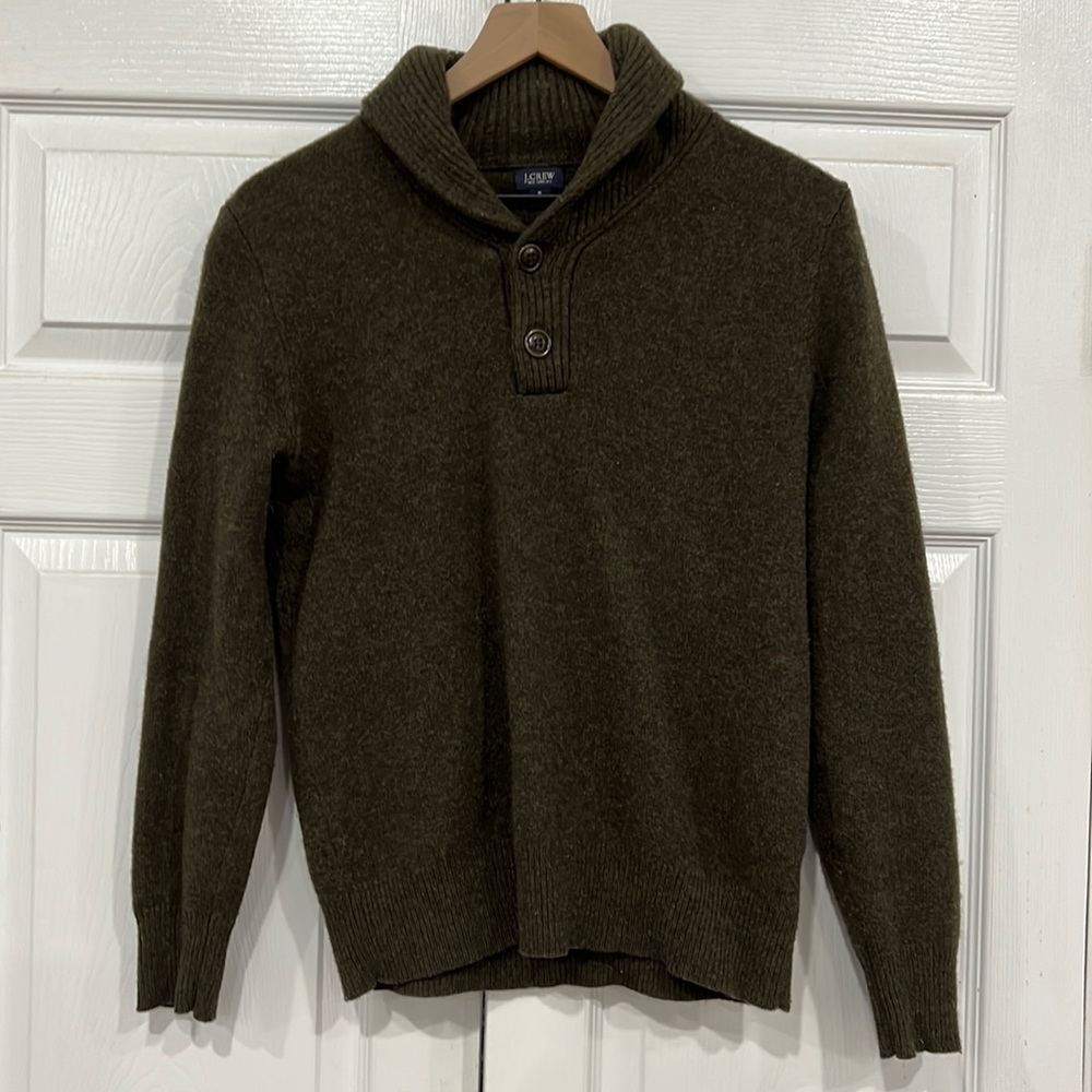 J.Crew Shawl Neck Lambswool Sweater